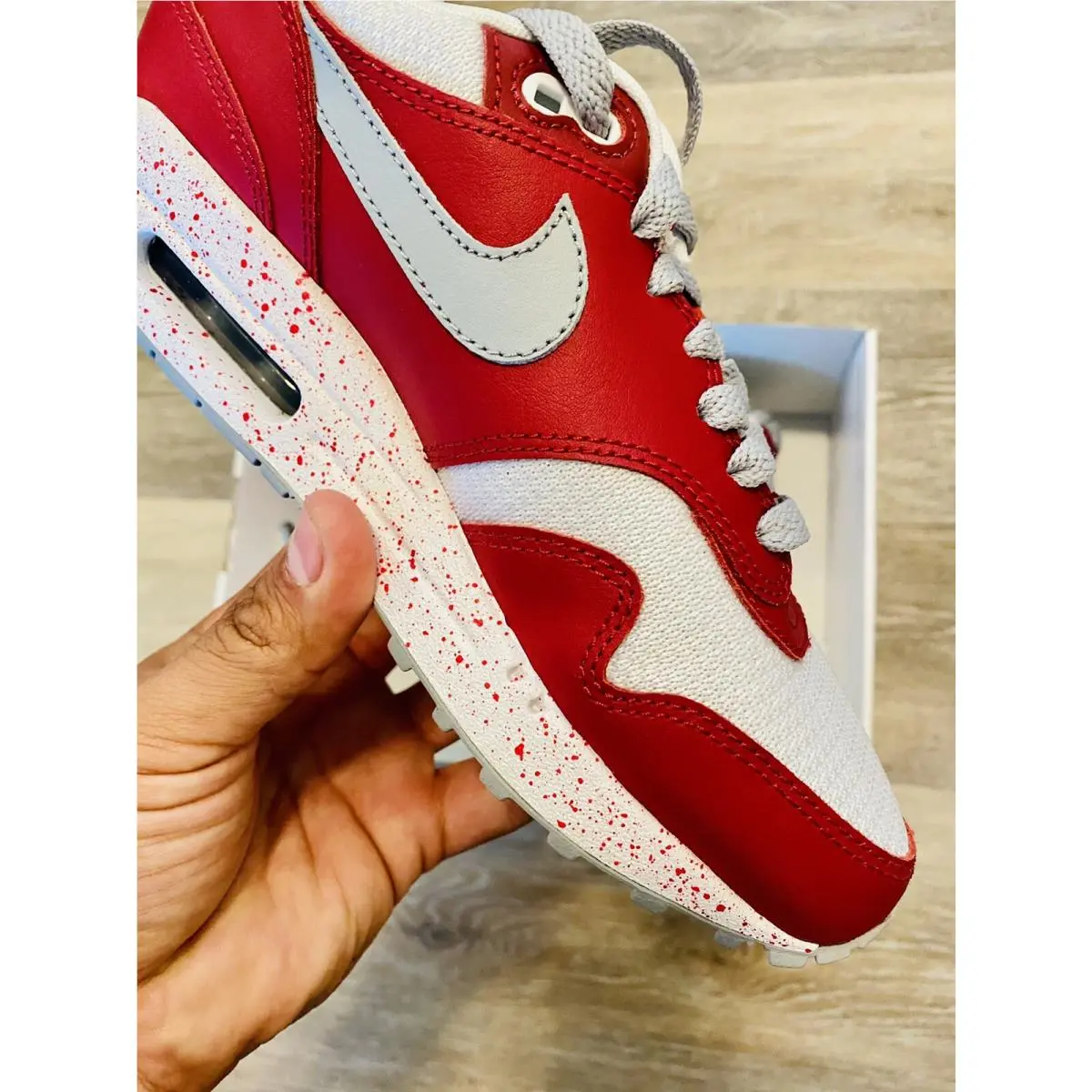 Nike shoes - Nike Air Max 1 - Air Max - 943757-901 - Red-White-Grey 7
