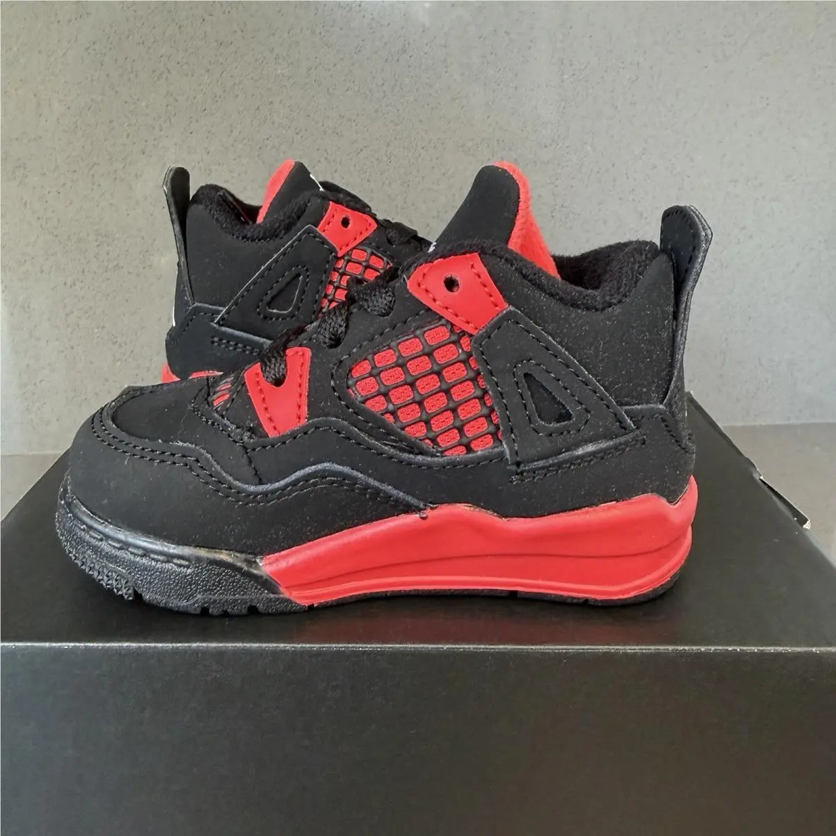 Nike shoes - Jordan 4 Retro (TD) - Retro - BQ7670 016 - Black, Red 1