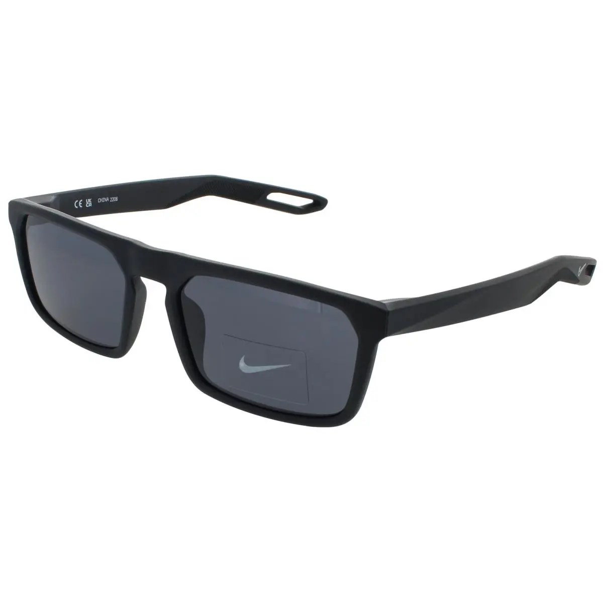 Nike NV03 DZ7374 010 Sunglasses Matte Black Frame Dark Grey Lenses 55 mm