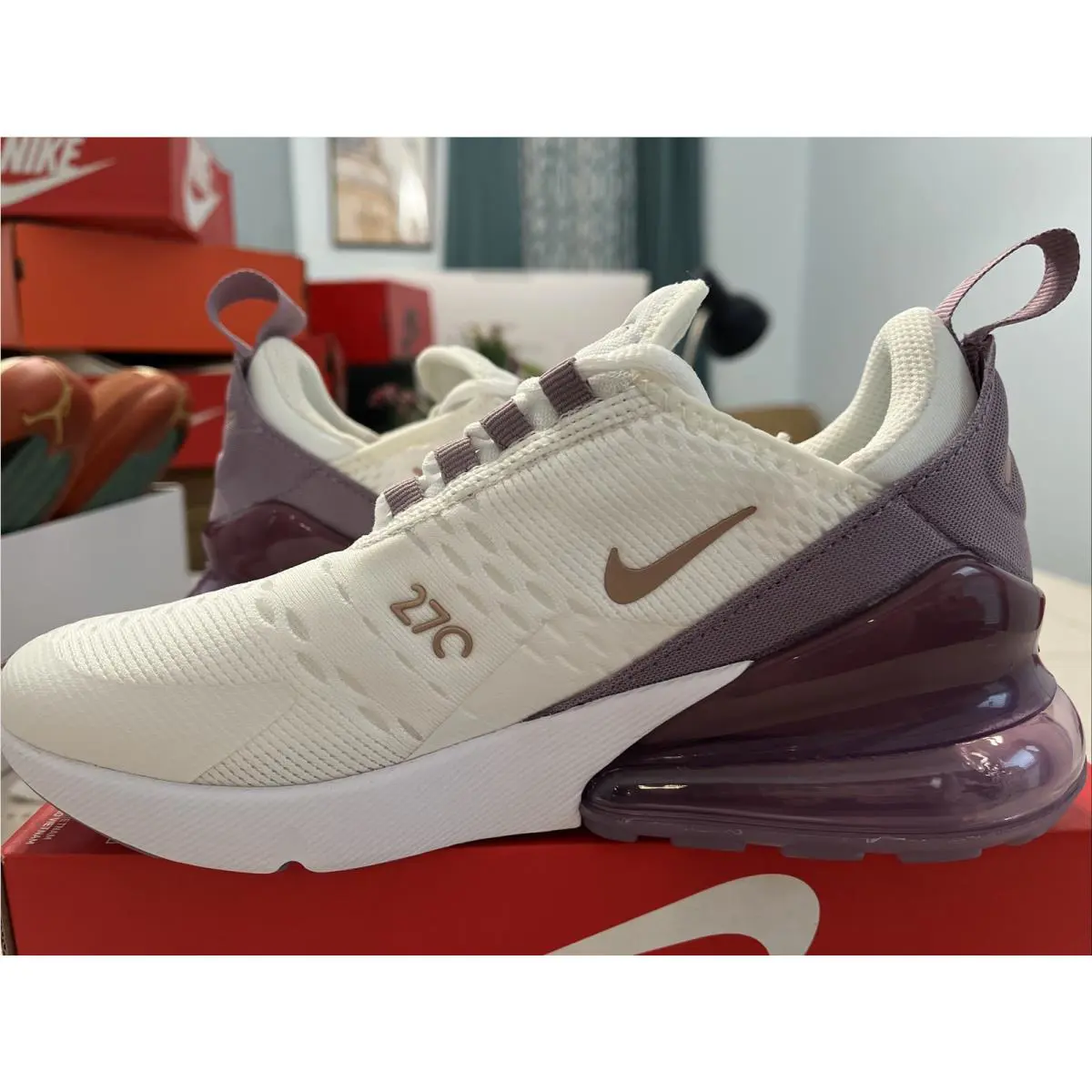 Nike shoes - Nike Air Max 270 (GS) - 943345 110 - Summit White Metallic Red Bronze 0