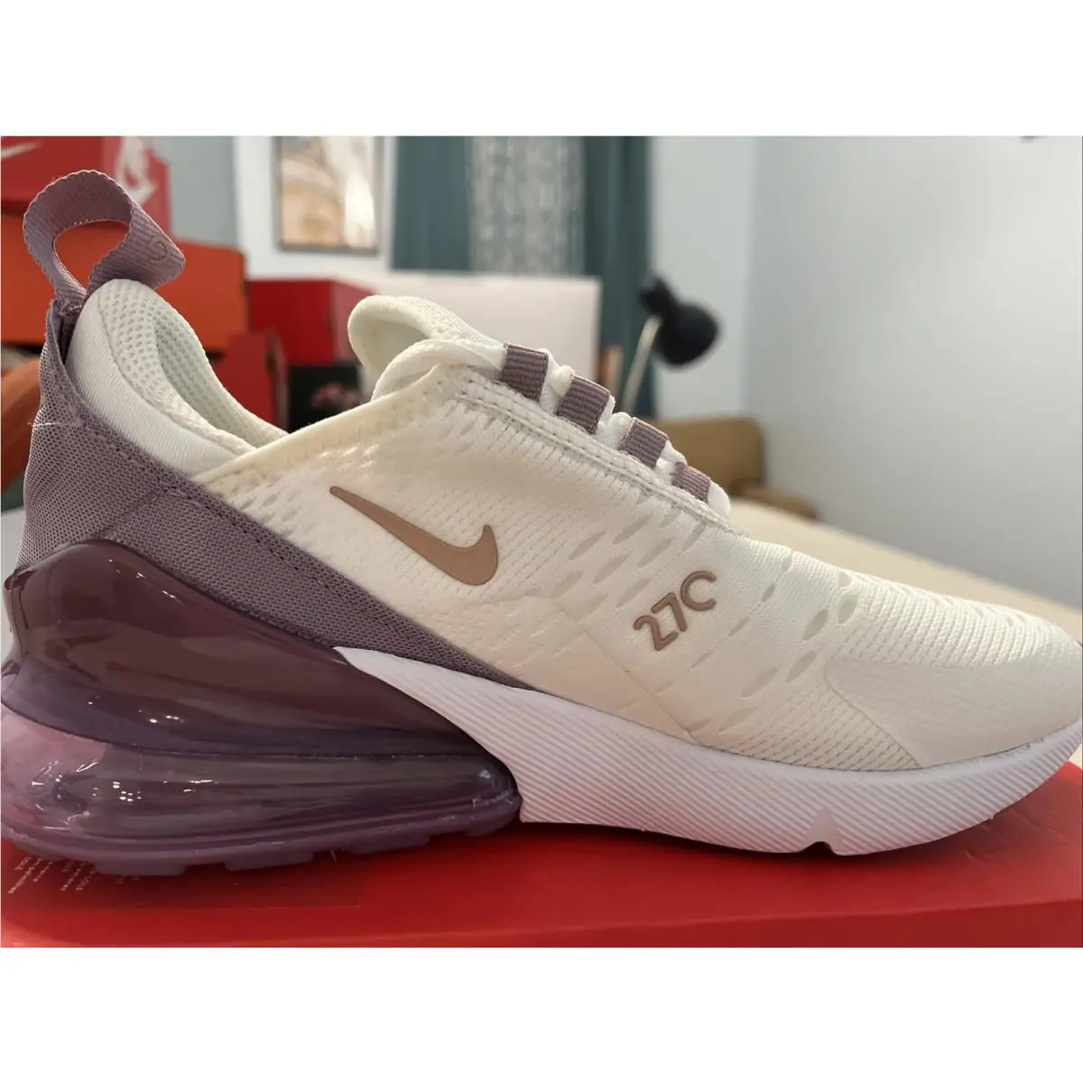 Nike shoes - Nike Air Max 270 (GS) - 943345 110 - Summit White Metallic Red Bronze 1