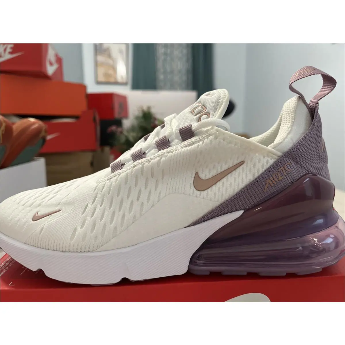 Nike shoes - Nike Air Max 270 (GS) - 943345 110 - Summit White Metallic Red Bronze 2