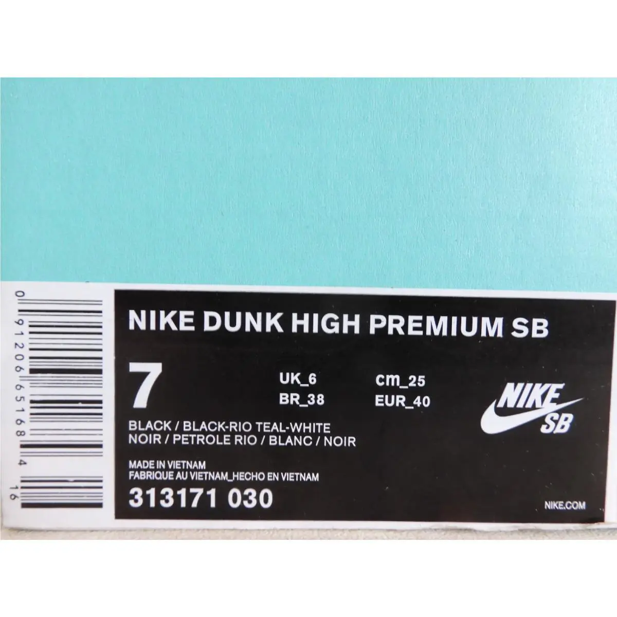 Nike shoes - Nike Dunk High - Dunk High - 313171-030 - Black (UPC: 091206651684) 4