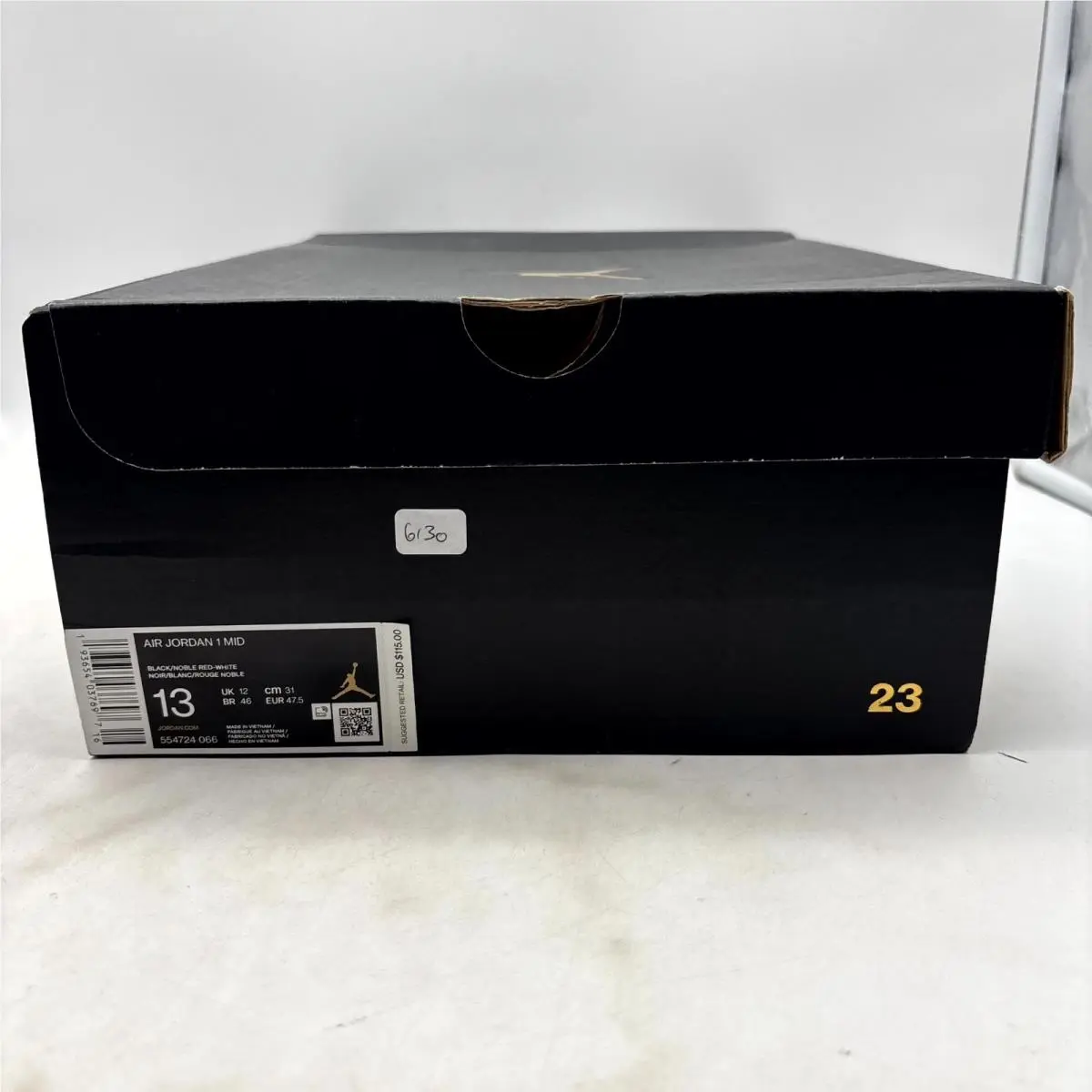Nike shoes - Nike Air Jordan 1 Mid - 554724-066 - Black (UPC: 193654037697) 6