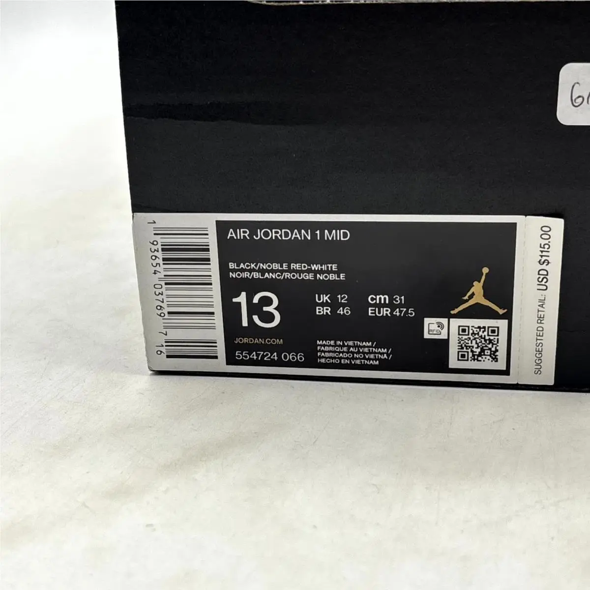 Nike shoes - Nike Air Jordan 1 Mid - 554724-066 - Black (UPC: 193654037697) 7