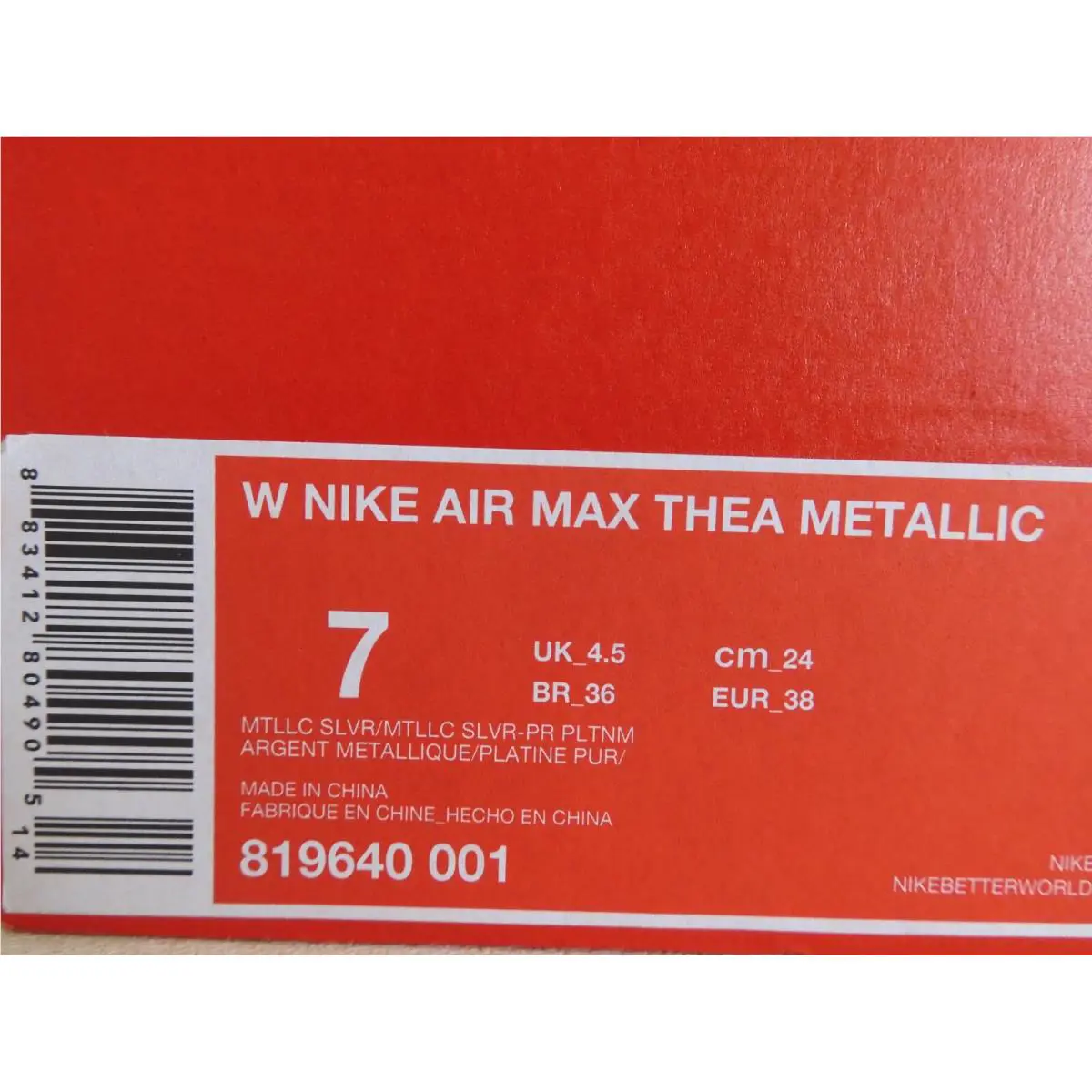Nike shoes - Nike Air Max Thea - Air Max Thea - 819640 001 - Silver (UPC: 883412804905) 3