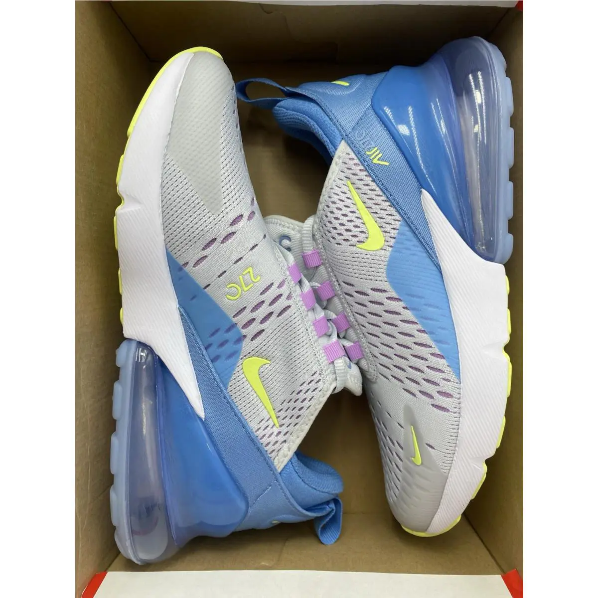 Nike shoes - Nike Air Max 270 Pure Platinum Rush Fuchsia Blue (GS) - IB4401-043 - blue 5