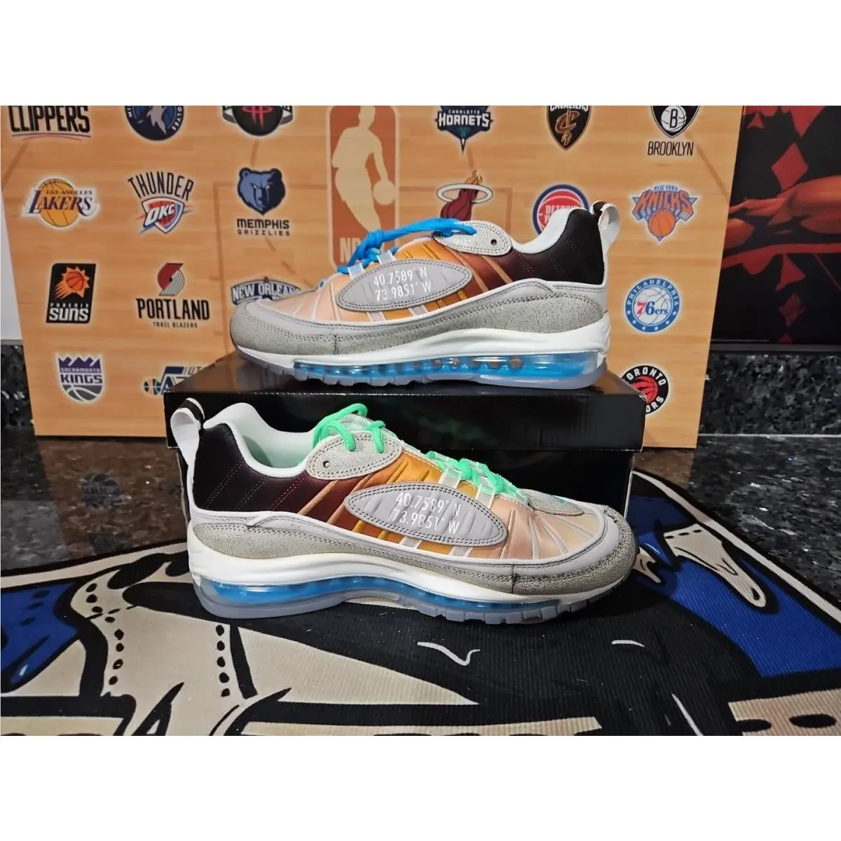 Nike Air Max 98 Queen Leo CL1502-001 Grey Green Sneakers U.s Men 8.5