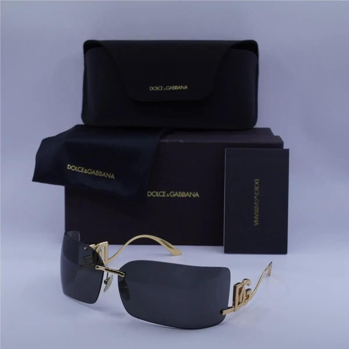 Dolce Gabbana DG2319 02/87 Gold/dark Grey 79-13-110 Sunglasses