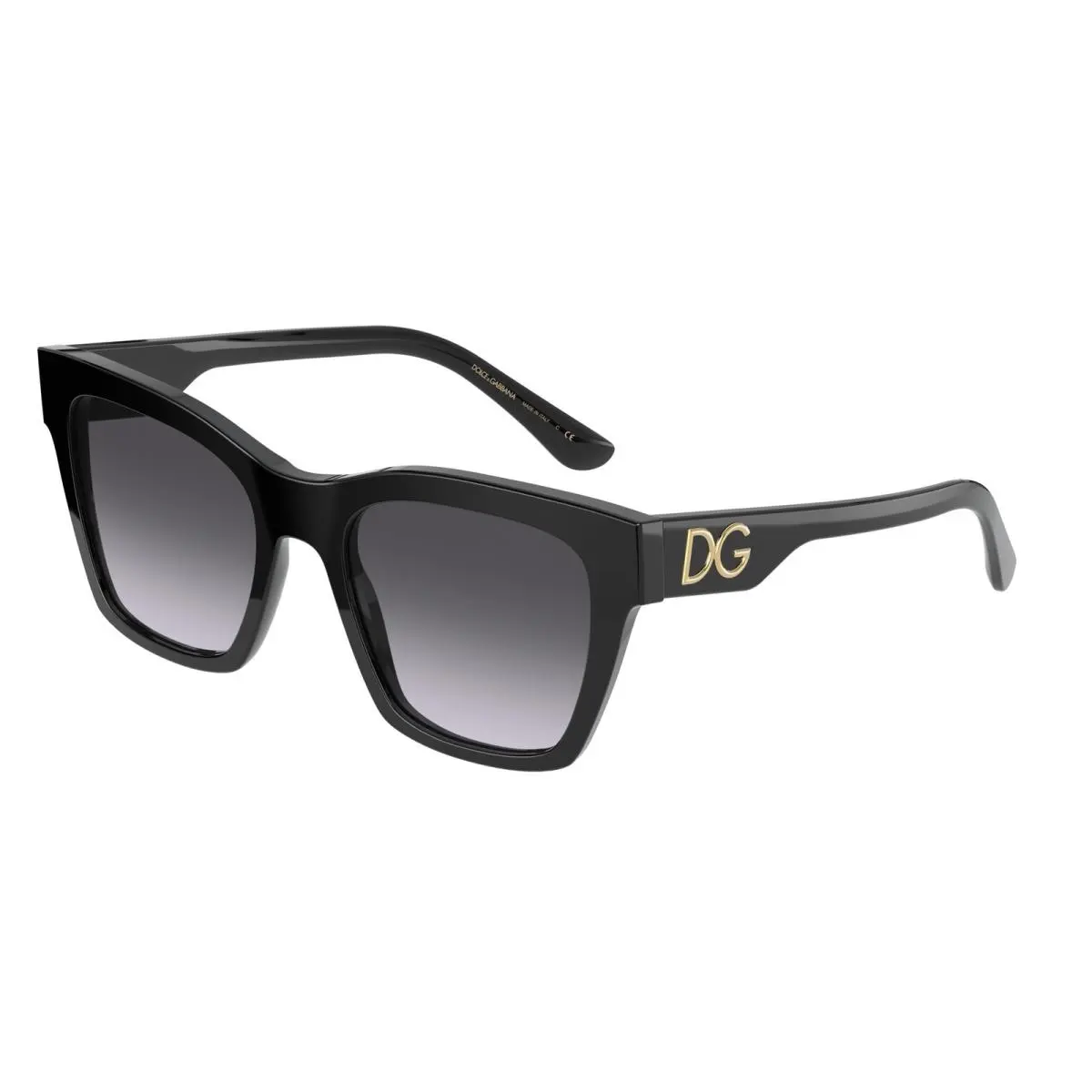Dolce Gabbana 4384 Sunglasses 501/8G Black - Frame: Black, Lens: Grey Gradient