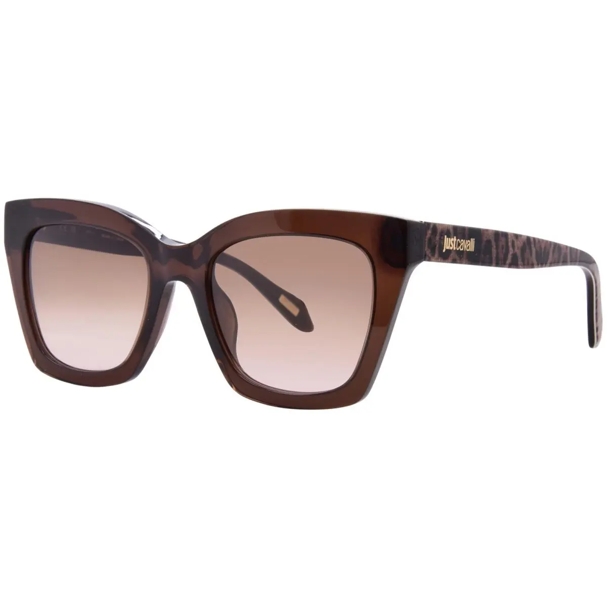 SJC024 0AAK Sunglasses Women`s Transparent Brown/brown 52mm by Just Cavalli