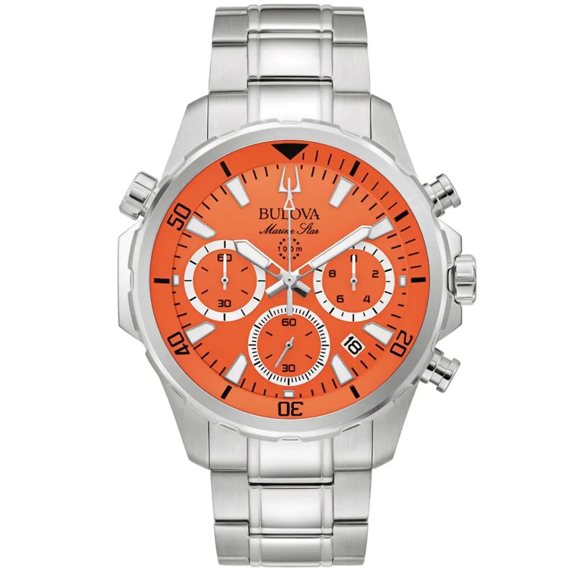 Men`s Classic Orange Dial Watch - 96B395 by Bulova