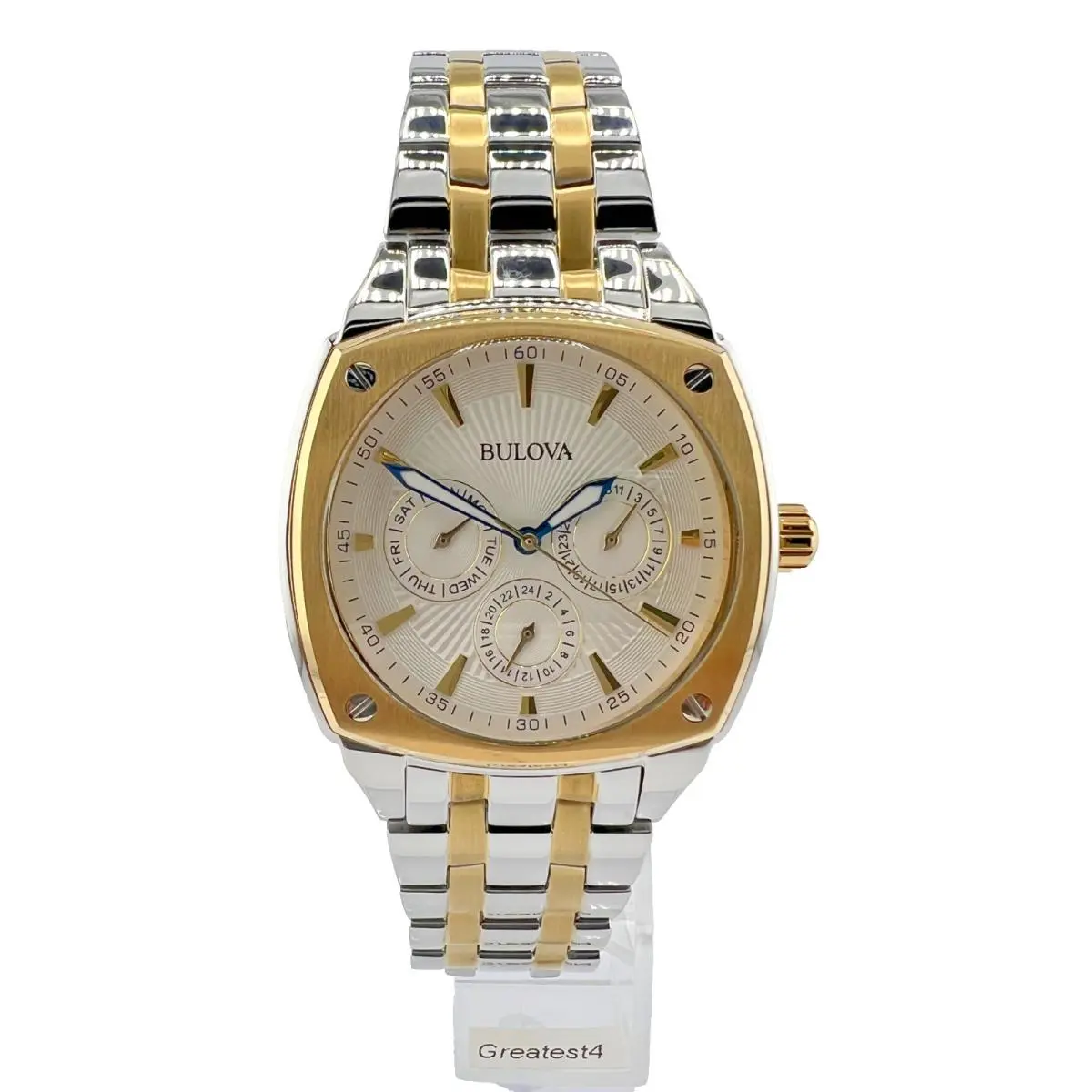 Bulova 97C142 Multifunction Two Tone Case and Bracelet 39 MM Quartz Men`s