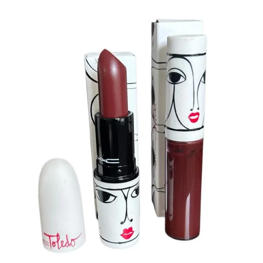 Mac Toledo Sin Lipstick Lipglass Set 2 Pieces Read