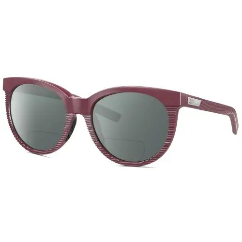 Victoria Cat Eye Polarized Bifocal Sunglasses Purple Silver 55mm Grey by Costa Del Mar