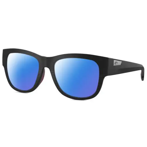 Costa Del Mar Caleta Unisex Polarized Sunglasses Black Plum Purple 55mm 4 Option - Frame: Multicolor, Lens: Blue Mirror Polar