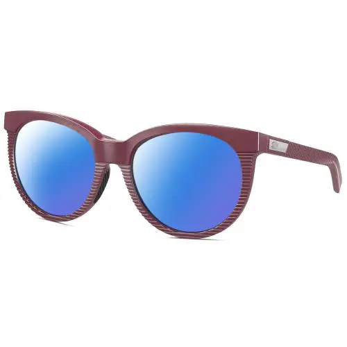 Costa Del Mar Victoria Cat Eye Polarized Sunglasses Purple Silver 55mm 4 Options - Frame: Multicolor, Lens: Blue Mirror Polar