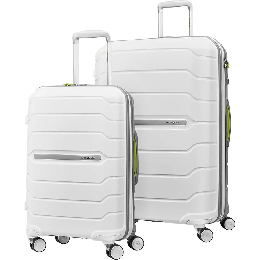 Freeform Hardside Expandable Spinner Luggage 2PC Set 21/28 White/grey by Samsonite