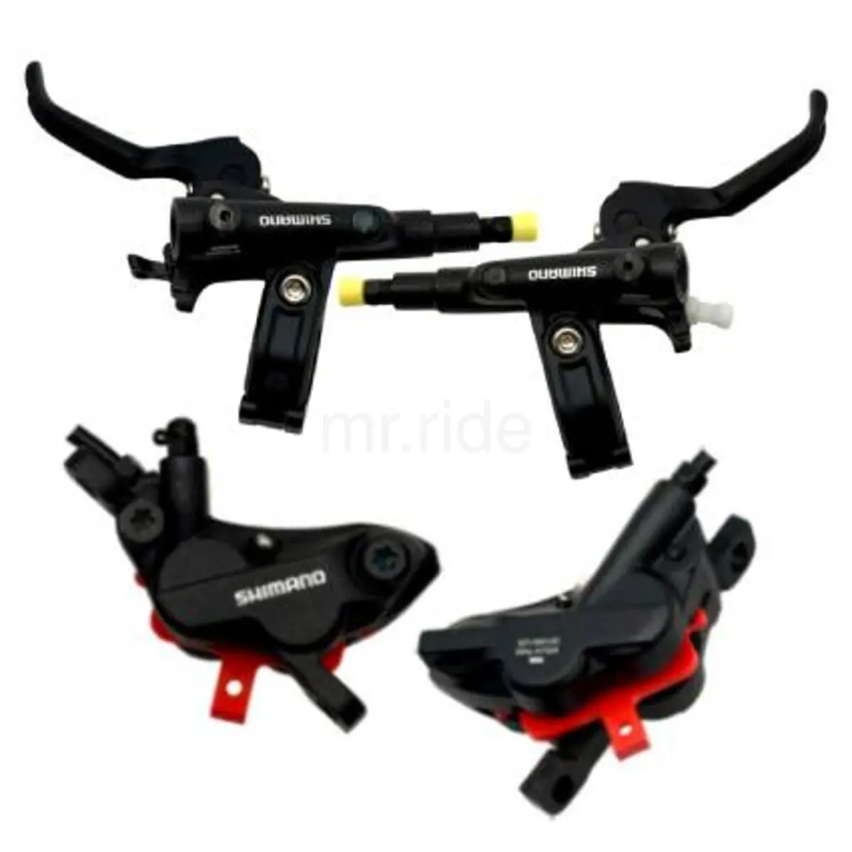 Shimano Deore BR-M6120 BL-M6100 Mtb/ebike Disc Brake Set 4Piston F+r 1000+1700mm - Matt Black