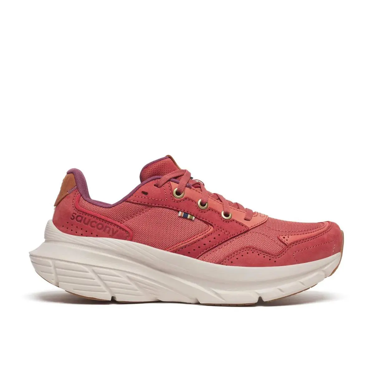 Woman`s Athleisure Saucony Guide Metro Running Shoe - Brick Red