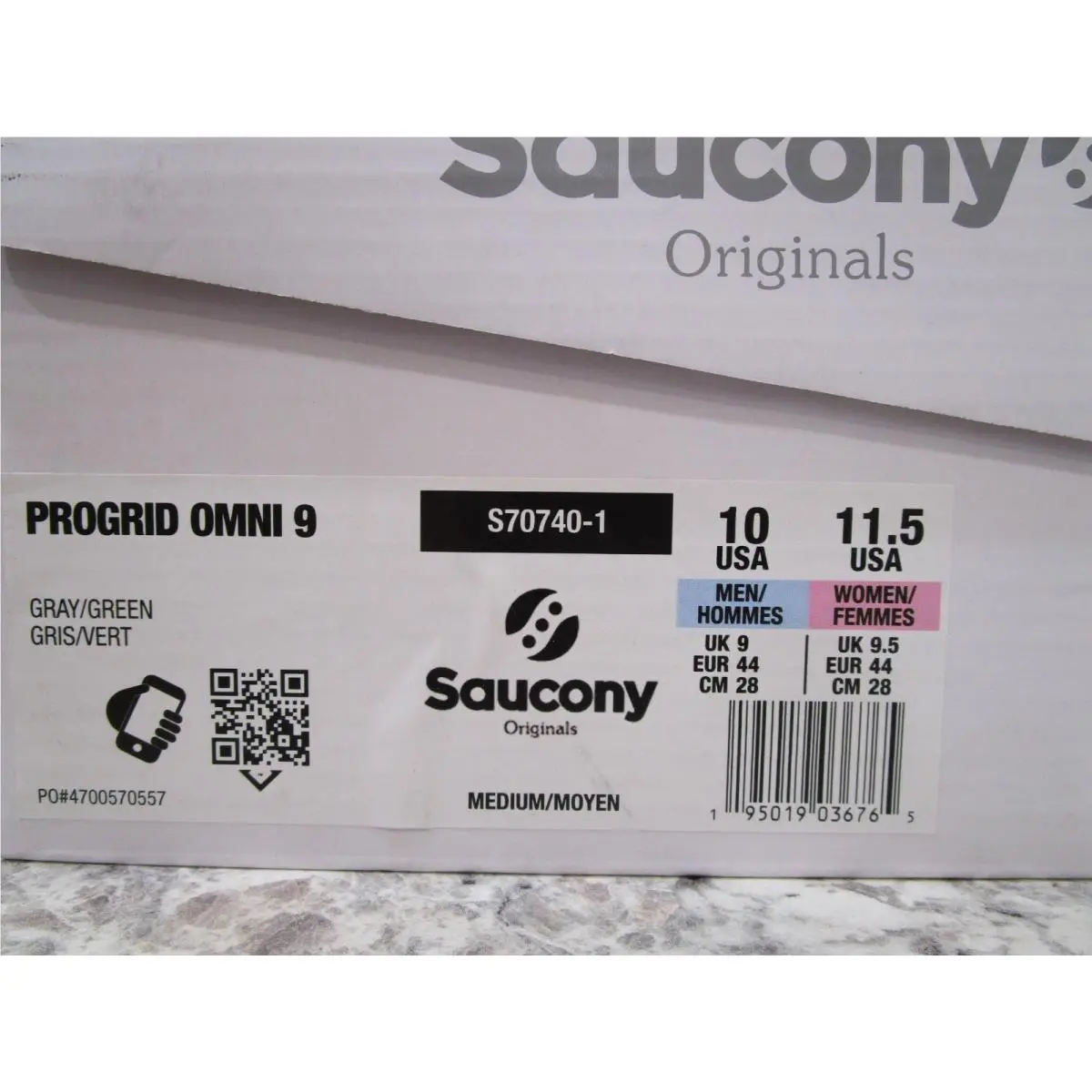 Saucony shoes - Saucony Progrid Omni 9 - Progrid Omni - S70740-1 - Gray/Green 4