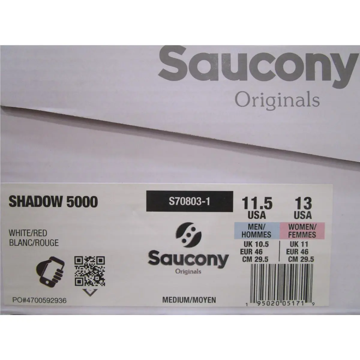 Saucony shoes - S708031 - S70803-1 - White/Red 4
