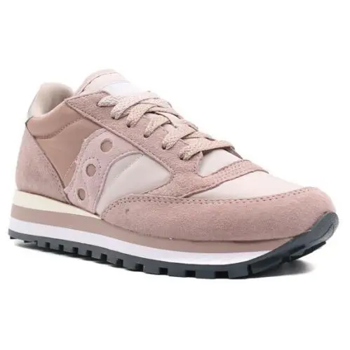 Saucony Jazz Triple Platform Low Casual Women Shoes Tan/pink Rose Size 9.5 - TAN/PINK - U45 -S60530-22
