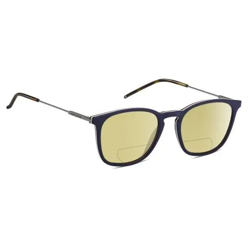 TH1764S Unisex Polarized Bifocal Sunglasses Navy Blue Silver 51mm Yellow by Tommy Hilfiger