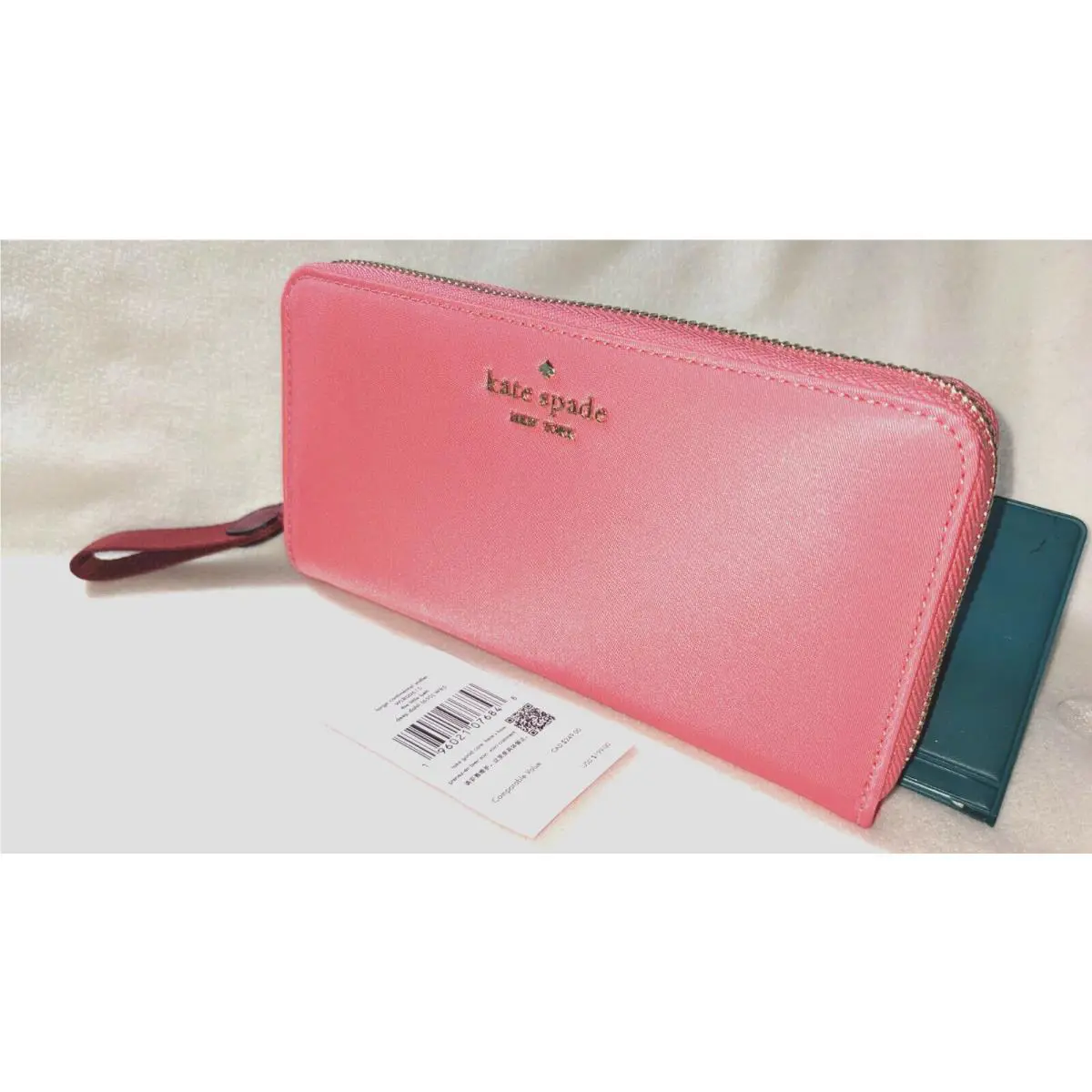 Kate Spade `the Little Bett Large Continental Zip Around Wallet Deep Dahlia