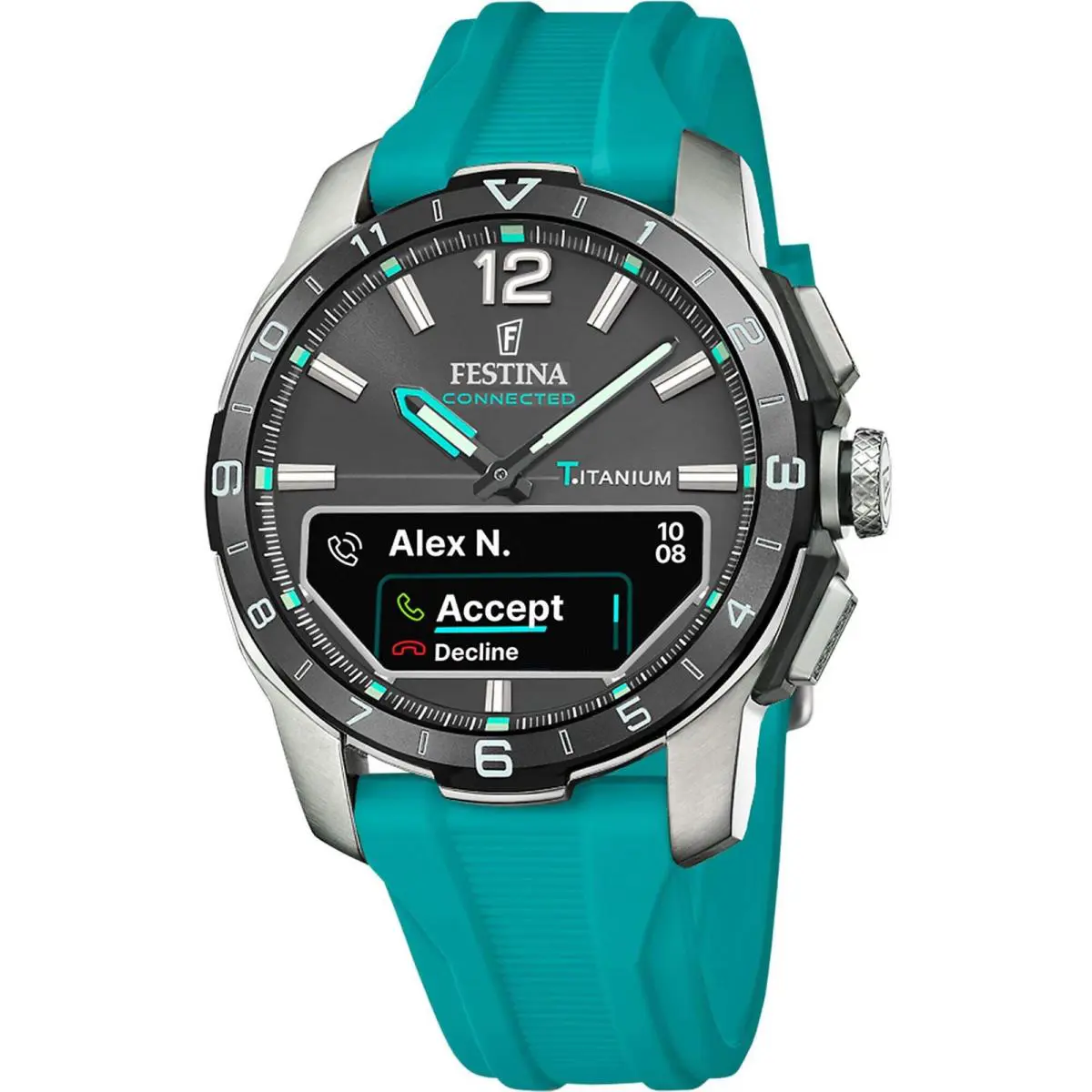 Connected Stainless Steel 44mm Quartz Wristwatch F23000-5 by Festina