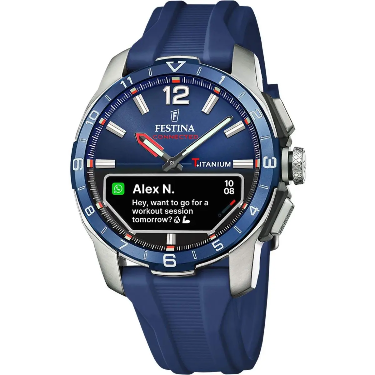 Connected Blue / Plastic Blue Dial Wristwatch F23000-1 by Festina