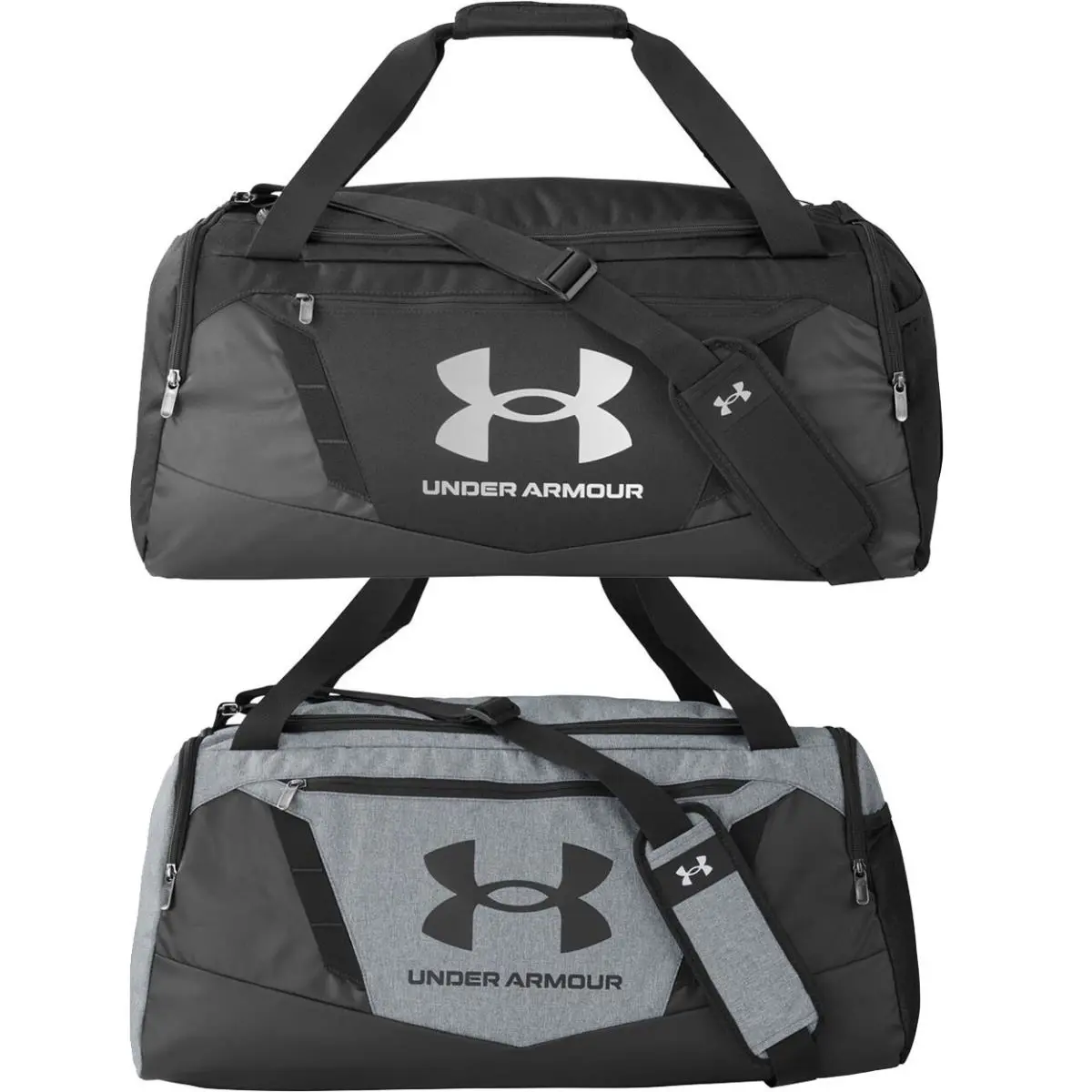 Under Armour 1369222 UA Undeniable 5.0 Small Duffle Bag Gym Training Bag - Black/ M Silver