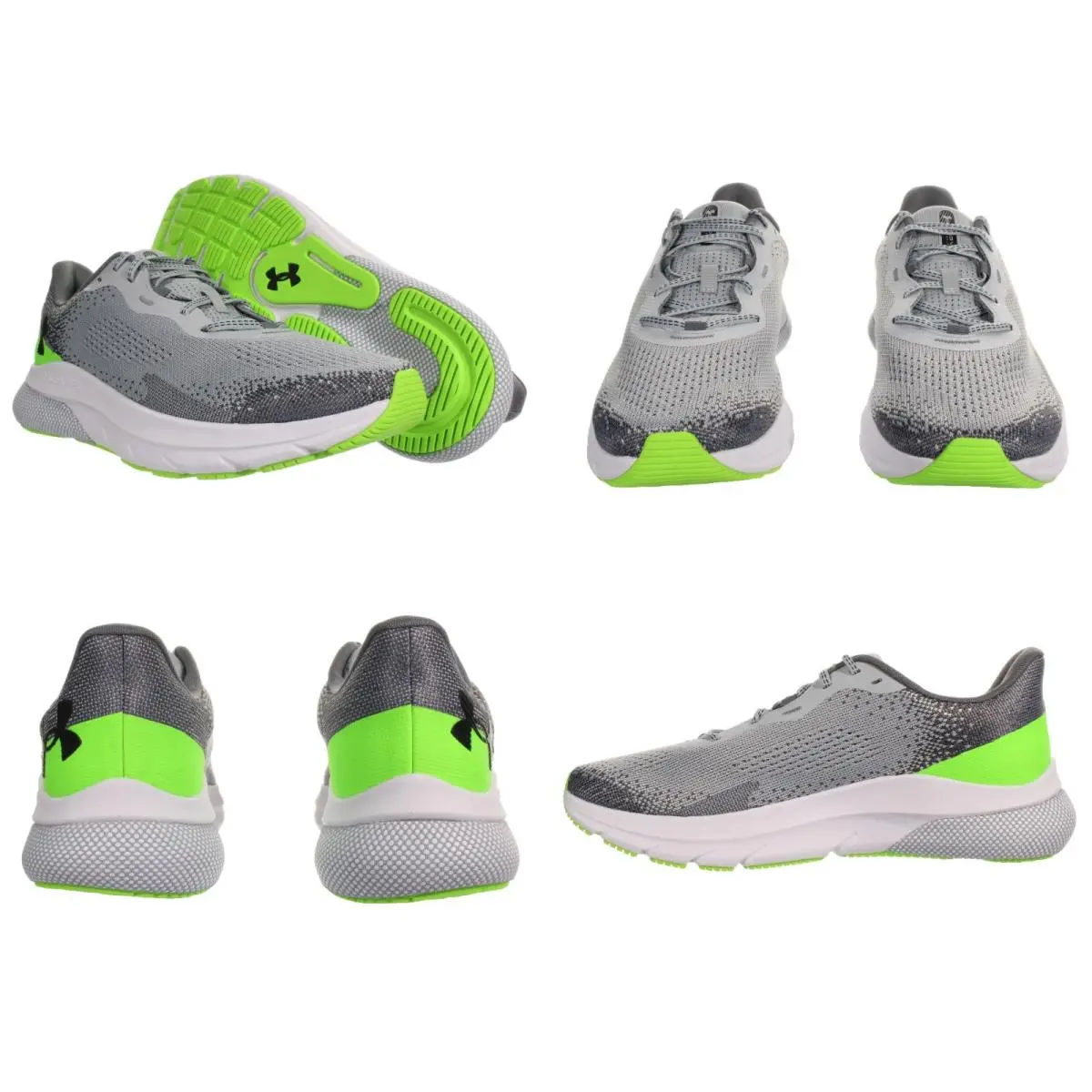 Under Armour Men`s Turbulence 2 Grey - Green Running Shoes Size 13