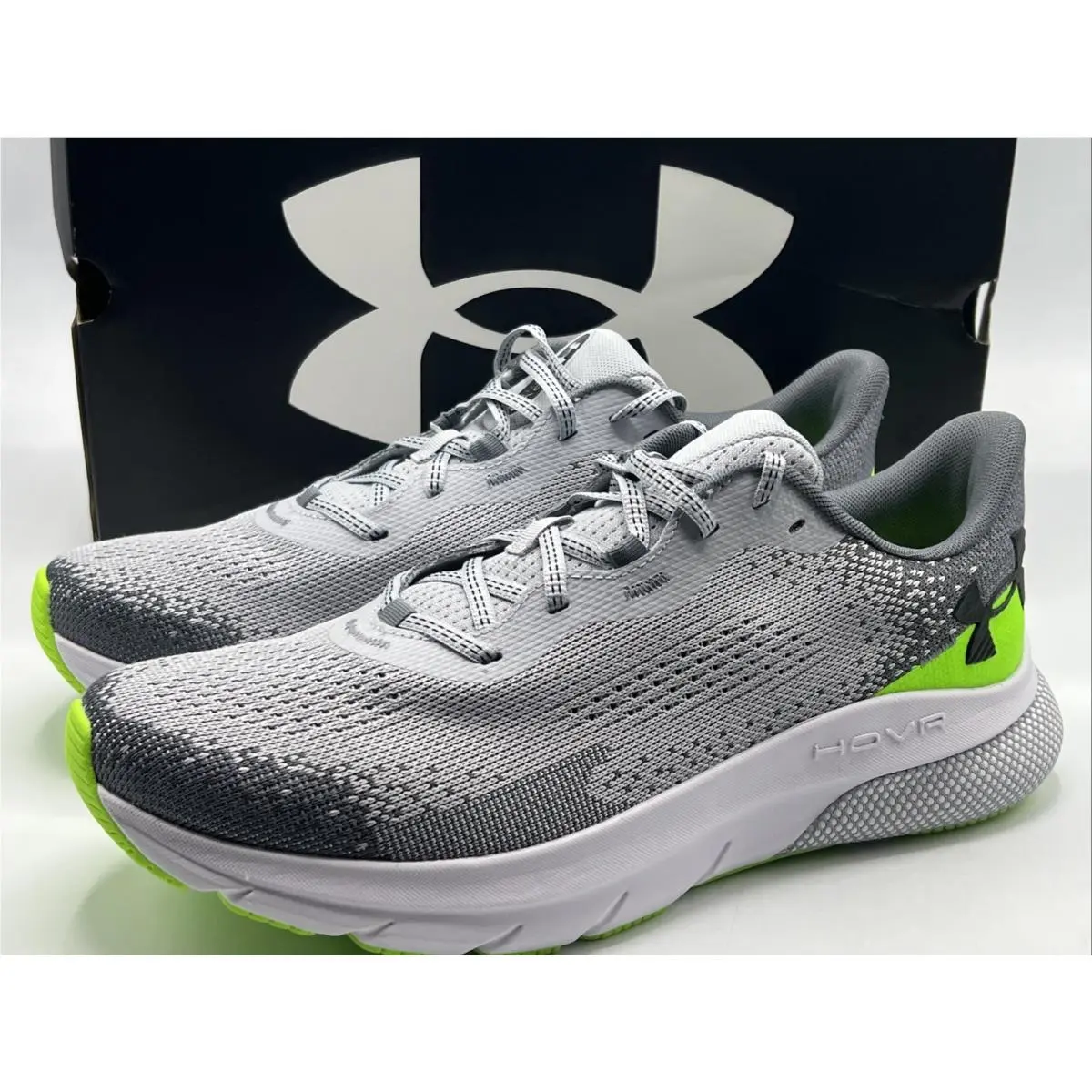 Under Armour Men`s Size 8 Shoes UA Hovr Turbulence 2 Gray Green 3026520-011