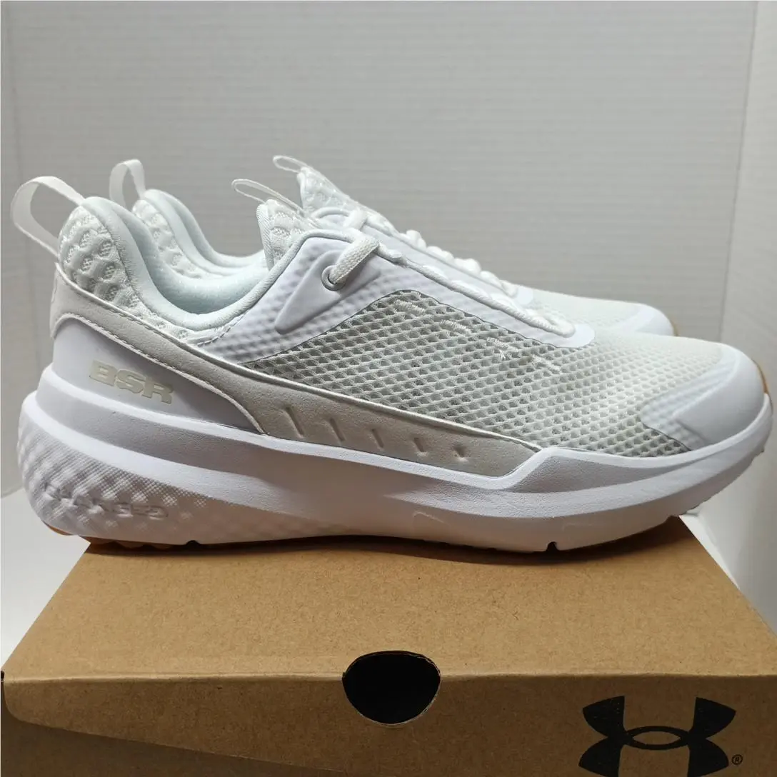 Under Armour Project Rock Bsr 5 UA Shoes Women Size 9 White Gum Cross Training