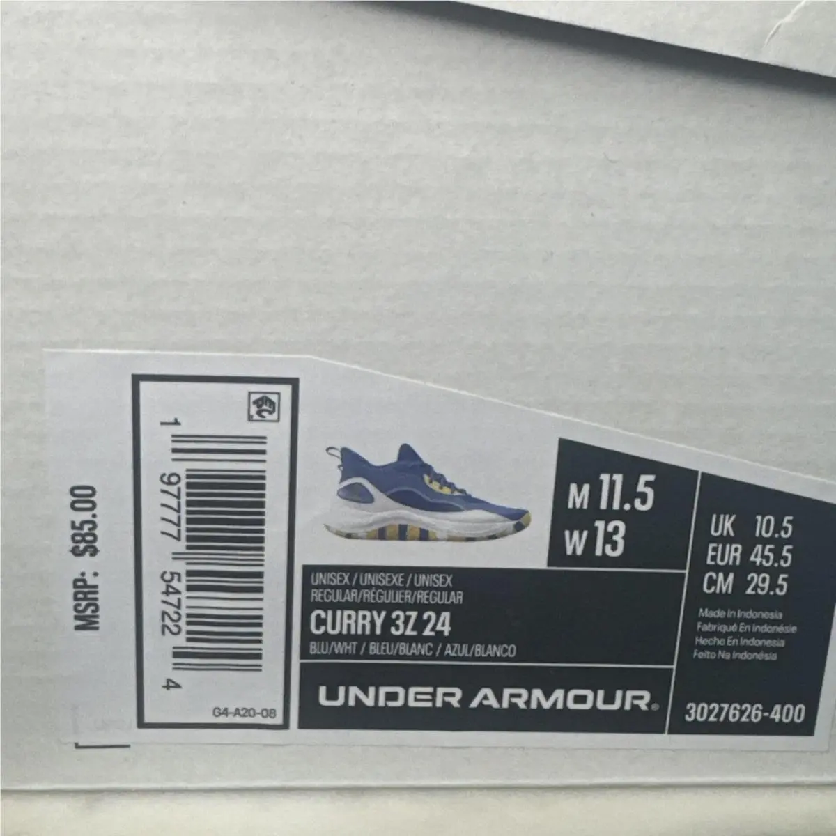 Under Armour shoes - Under Armour Curry 3Zer0 24 - 3027626-400 - Blue (UPC: 0197777547224) 15