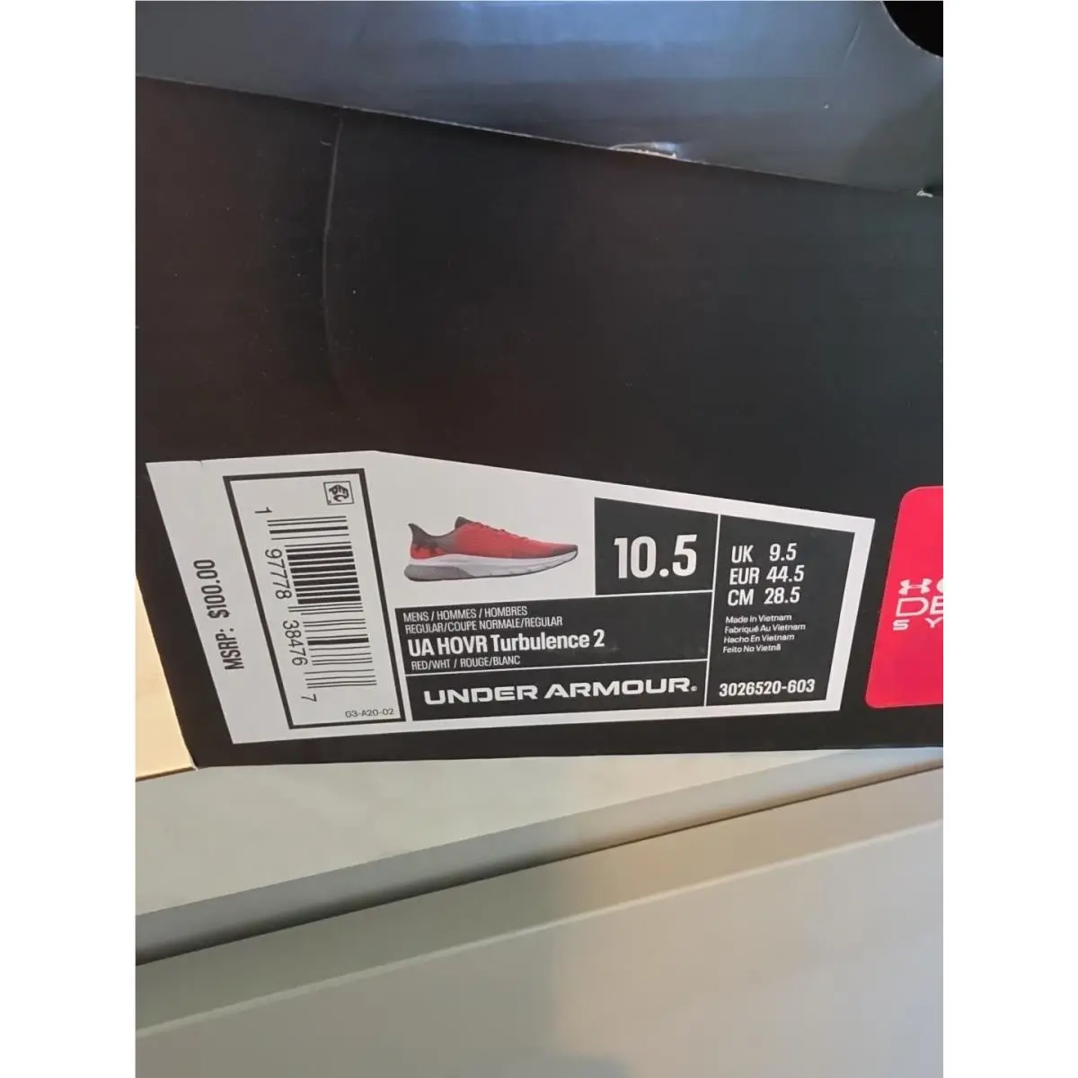 Under Armour shoes - Under Armour HOVR Turbulence 2 - 3026520-100 - Red 3