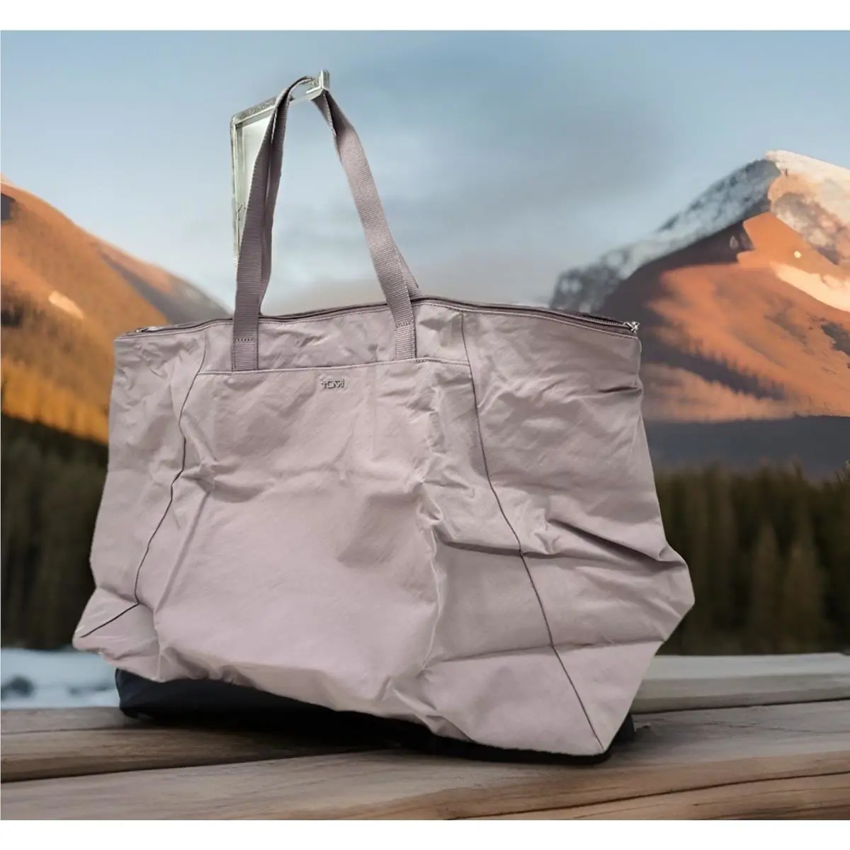 Tumi Voyageur Just in Case Packable Lightweight Nylon Tote In Lavender