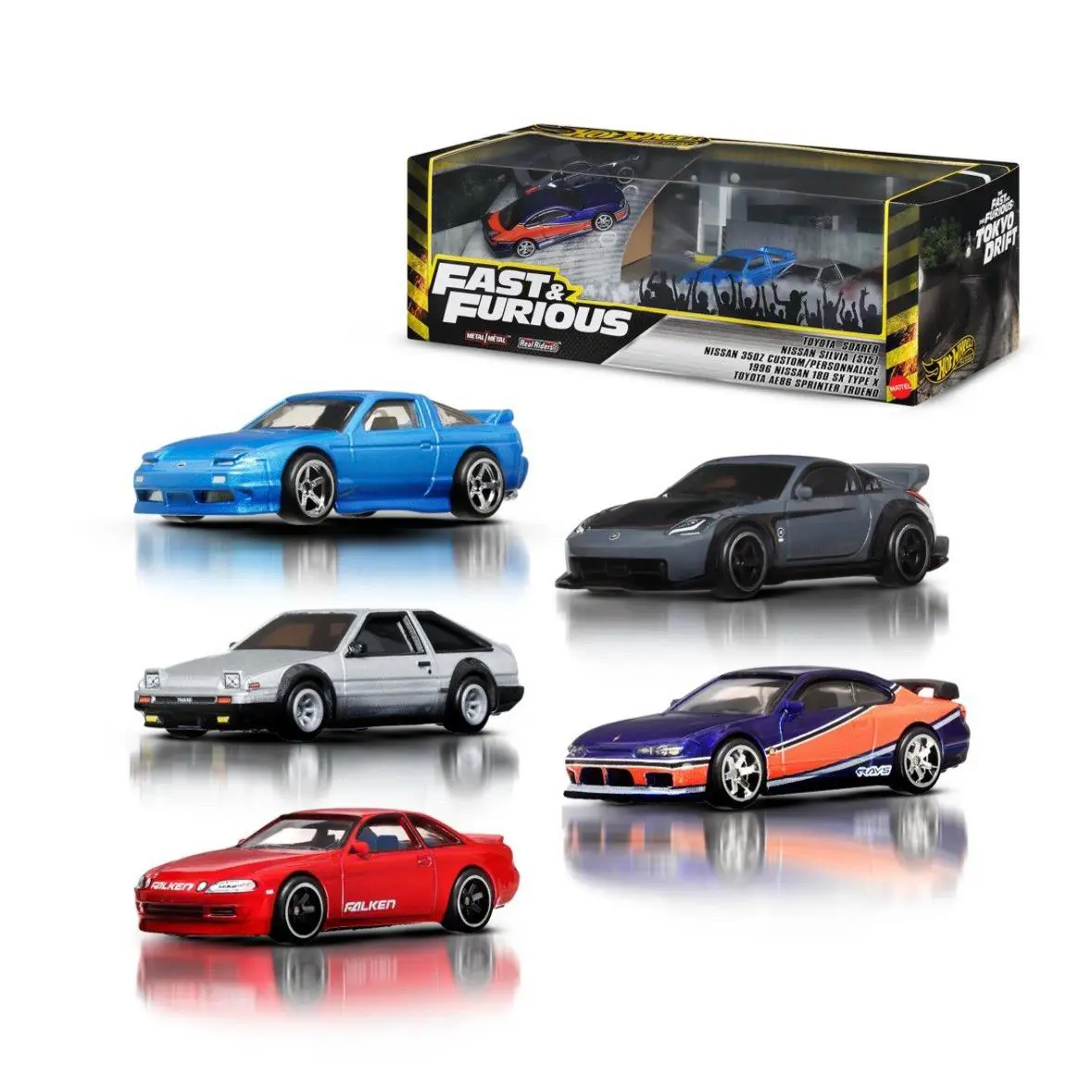 Fast Furious Tokyo Drift Toy Cars Bundle 5 Die-cast 1:64 Scale Cars Christmas