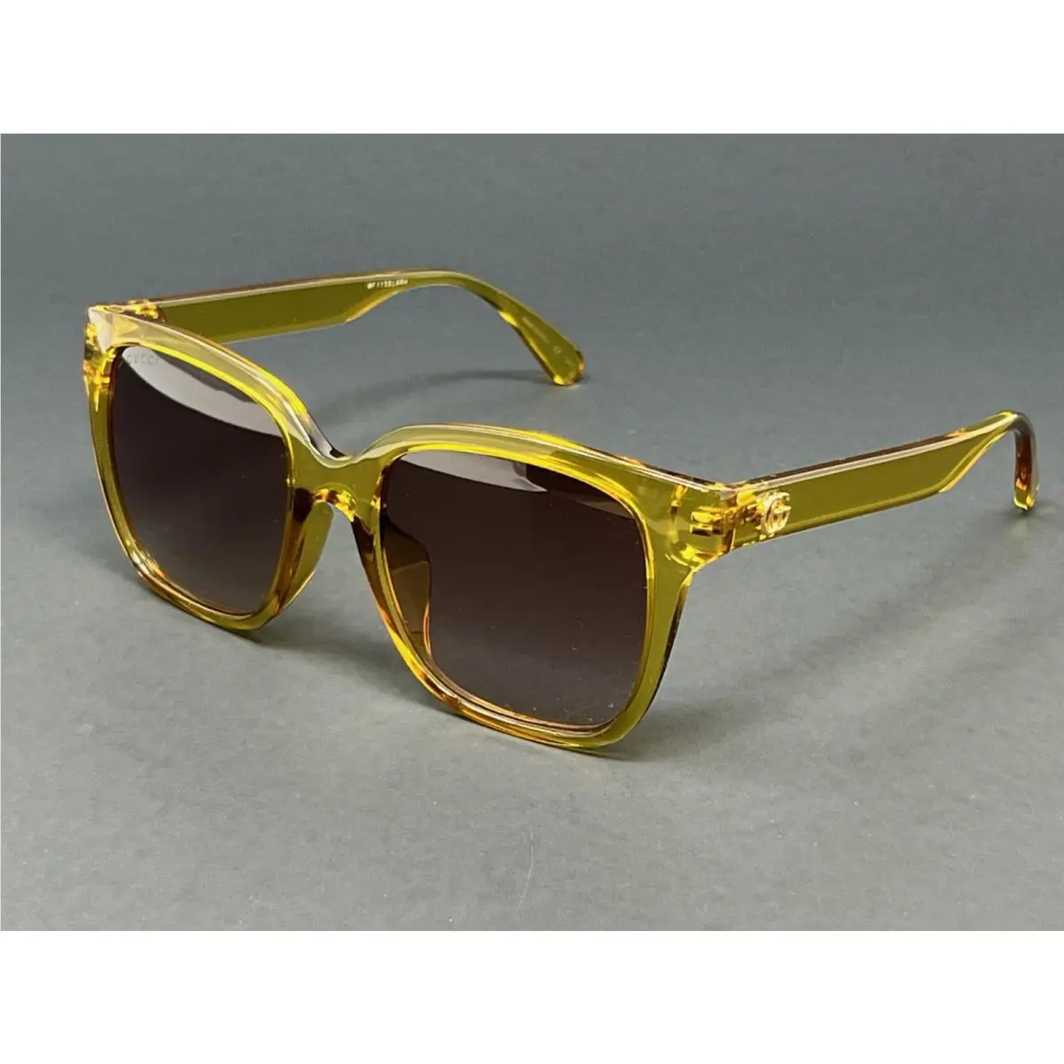 GG0715SA-003 Square Yellow 53mm Gradient Lens Plastic Women`s Sunglasses by Gucci