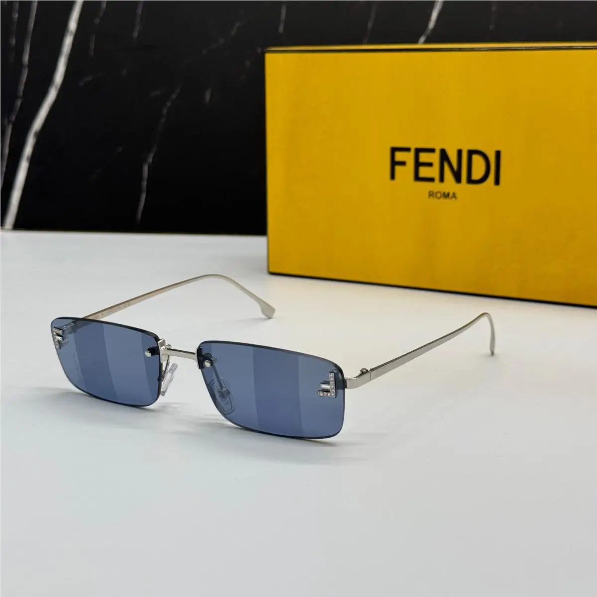 Fendi FE4172US 16X Silver/blue Sunglasses Women Fendi
