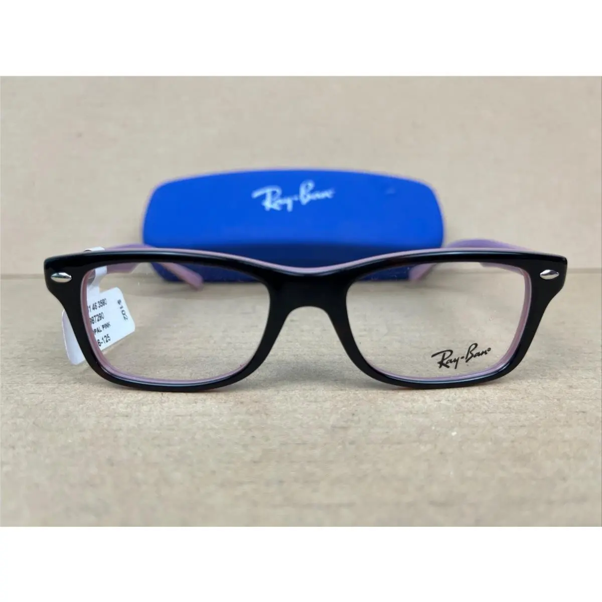 Ray Ban Kids RB 1531 3580 Eyeglasses Hava Opal Pink Black 46-16-125 Frames