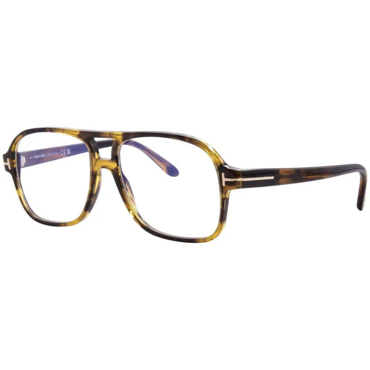 Tom Ford FT6058-B 056 Eyeglasses Men`s Havana/multicolored Full Rim Pilot 58mm