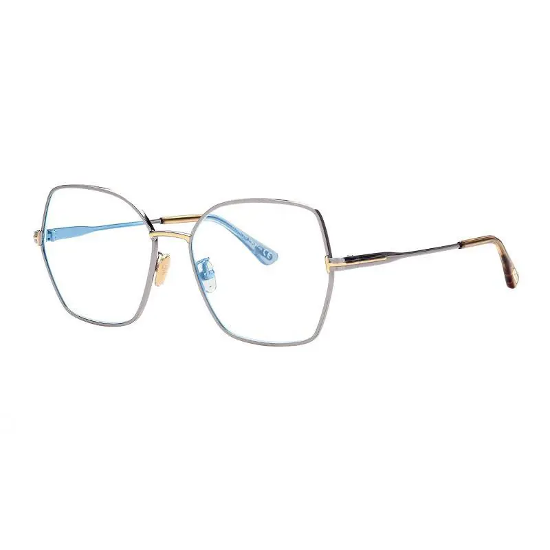 Tom Ford FT5876-B 014 Shiny Light Ruthenium 56mm Eyeglasses