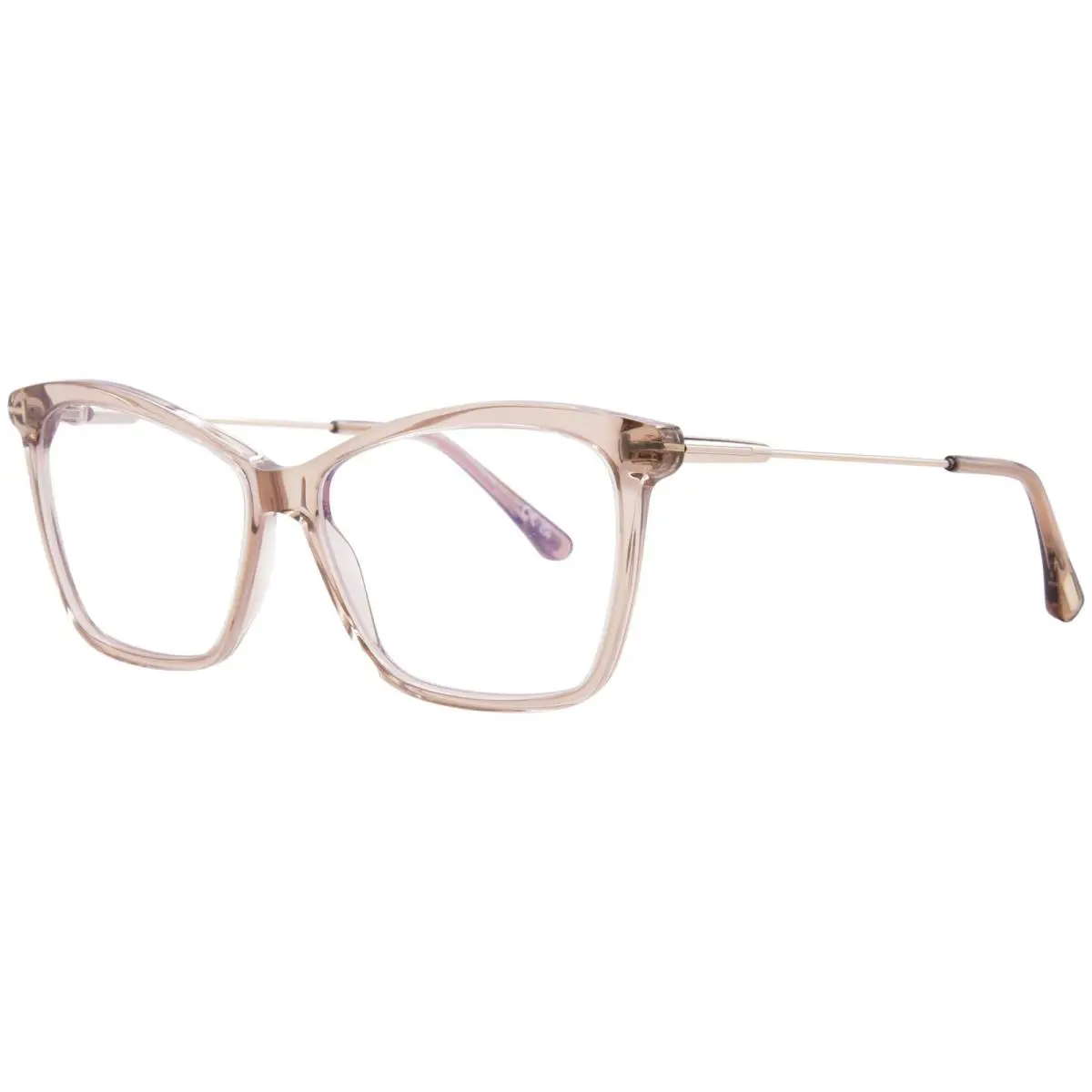 Tom Ford FT5687-B 045 Eyeglasses Frame Women`s Shiny Light Brown Full Rim 56mm