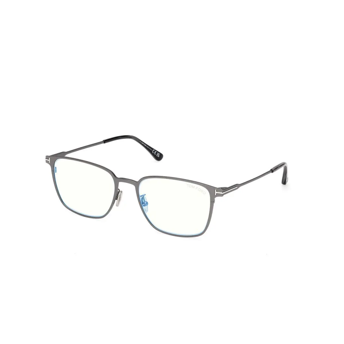 Tom Ford FT6055-DB 001 Eyeglasses Men`s Shiny Black Full Rim Square Shape 56mm