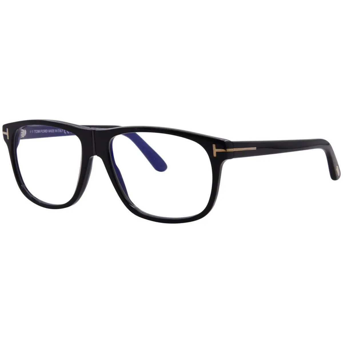 Tom Ford FT5978-B 001 Eyeglasses Frame Men`s Black Full Rim Pilot Style 56mm