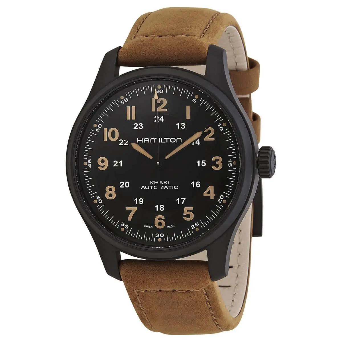 Khaki Field Automatic Black Dial Men`s Watch H70665533 by Hamilton