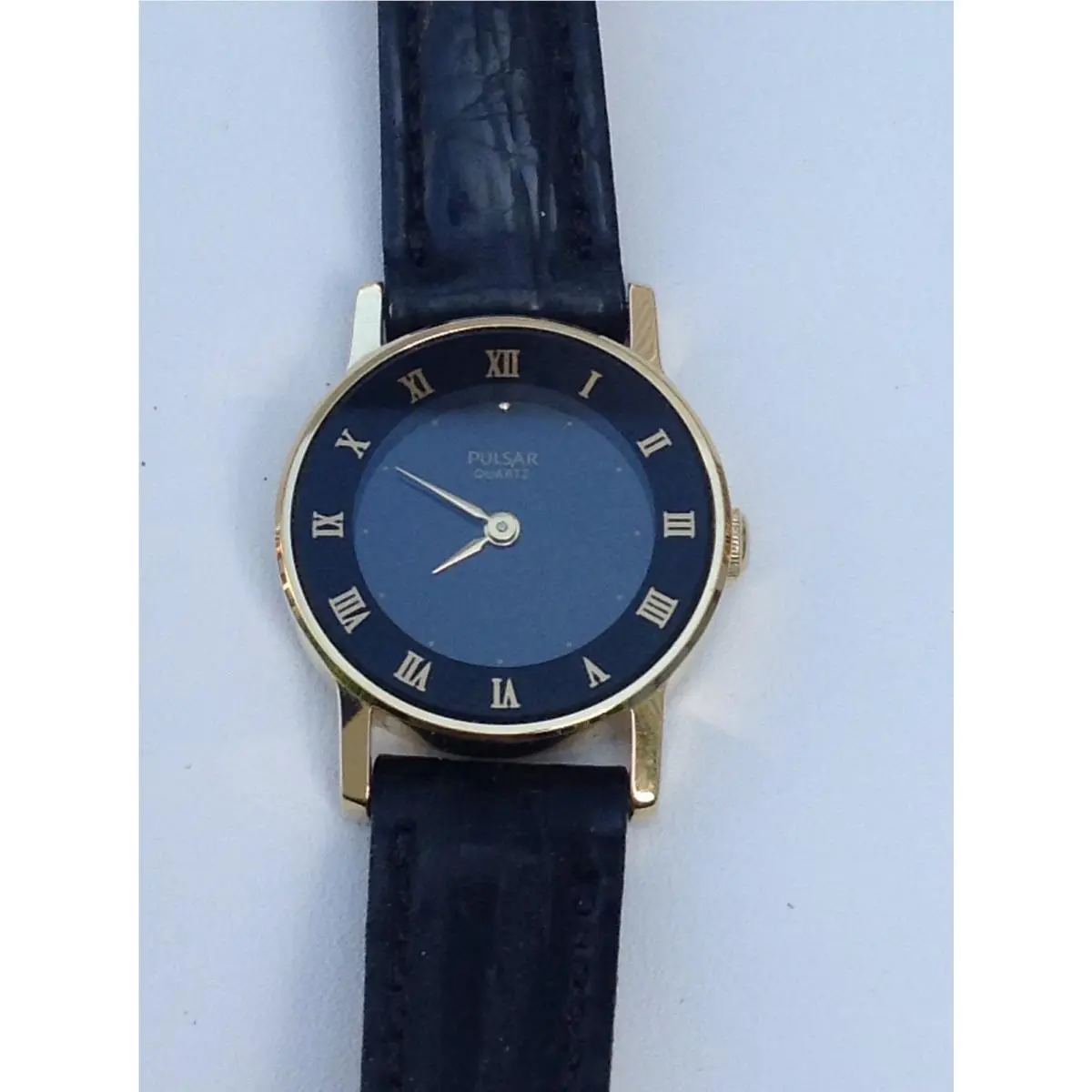 Ladies Watch Model Pry222S with Black Leather Band by Pulsar