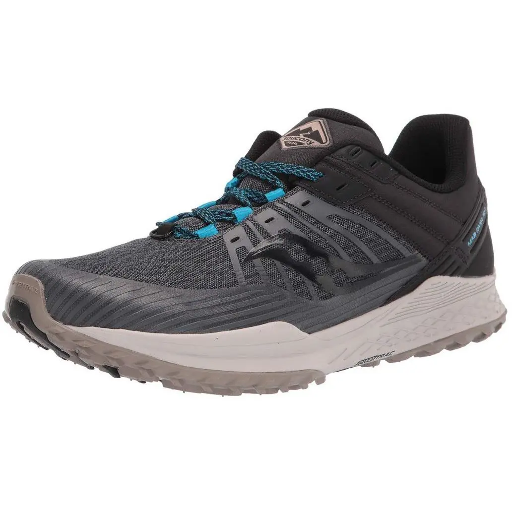 Saucony Mad River TR2 Low Sneaker Running Men Shoes Charcoal/black Size 10.5